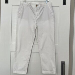 LOFT White The Monroe Slim Chino